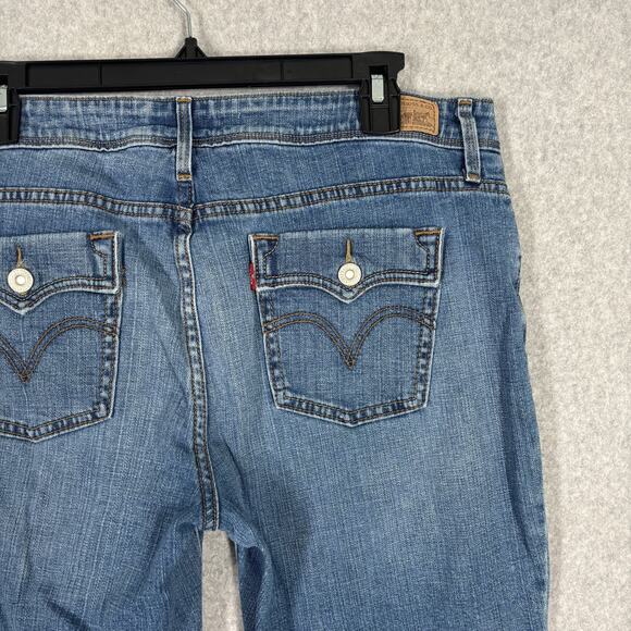 Levis 515 Bermuda Shorts 14P Capri Stretch Pocket Flap Faded Granny‎ 14 Inseam - Picture 3 of 12